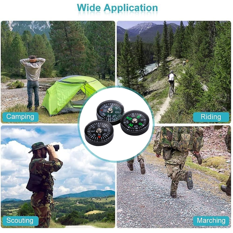 20 PCS 20mm Outdoor Sports Camping Hiking Pointer Guider Plastic Compass Hiker Navigation, Random Color Delivery by bashfashion