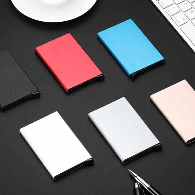 Antimagnetic Stainless Steel PU Business Card Holder Credit Card Case, Size: 10*6.2*0.8cm(Grey) by bashfashion