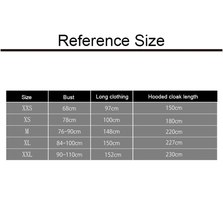 Halloween Costume Night Wandering Soul Ghost Dress Witch Dress Nightclub Rave Party Service, Size:XXS, Bust: 68cm, Clothes Long: 97cm, Cloak Length:150cm by bashfashion