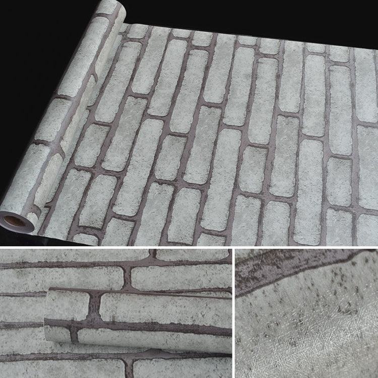 Gray Brick Creative 3D Stone Brick Decoration Wallpaper Stickers Bedroom Living Room Wall Waterproof Wallpaper Roll, Size: 45 x 1000cm by bashfashion