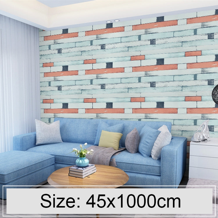 Wood Stone Creative 3D Stone Brick Decoration Wallpaper Stickers Bedroom Living Room Wall Waterproof Wallpaper Roll, Size: 45 x 1000cm by bashfashion