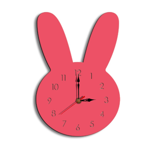 Rabbit Pattern Creative Living Room Decorative Wall Clock (Pink) by bashfashion