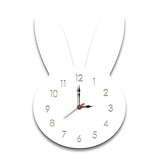 Rabbit Pattern Creative Living Room Decorative Wall Clock (White) by bashfashion