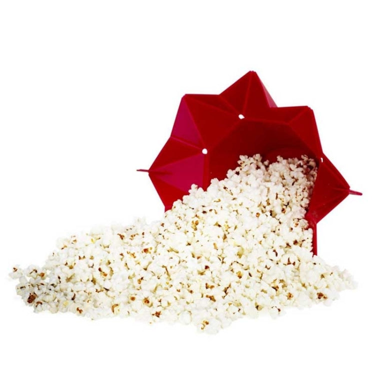 2 PCS Creative Foldable Silicone Microwave Popcorn Maker(Red) by bashfashion
