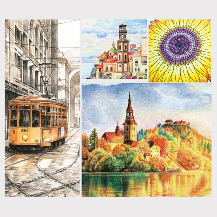 Professional Art Sketch Coloring Books Drawing Vibrant Colors 36-color Wooden Colored Pencils Set by bashfashion