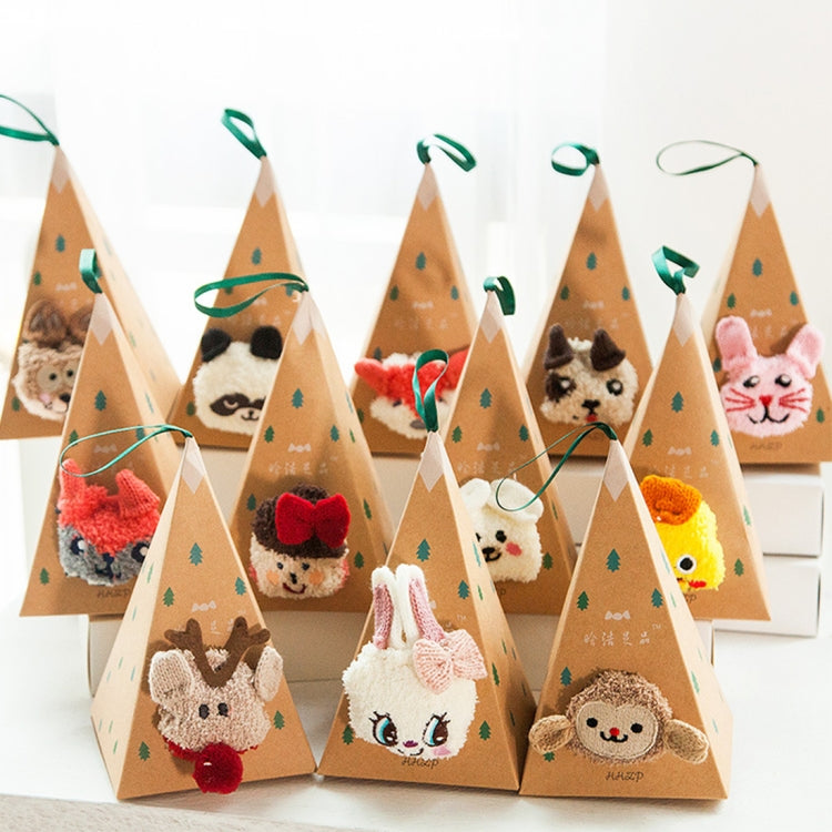 Winter Coral Velvet Thick Warm Cartoon Adult Socks, Stereoscopic Animal Pattern Christmas Boxed Gift Socks, Random Style Delivery by bashfashion