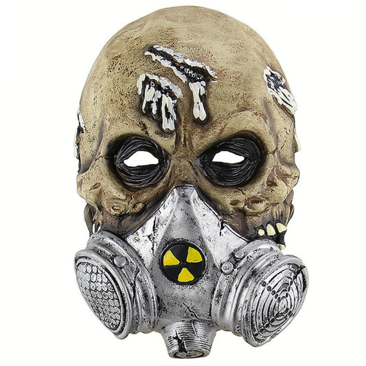 Halloween Festival Party Latex Biochemical Gas Mask Skeleton Frightened Mask Headgear by bashfashion