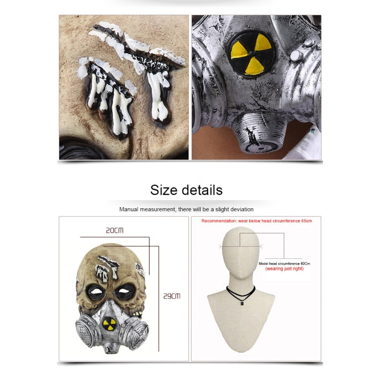 Halloween Festival Party Latex Biochemical Gas Mask Skeleton Frightened Mask Headgear by bashfashion