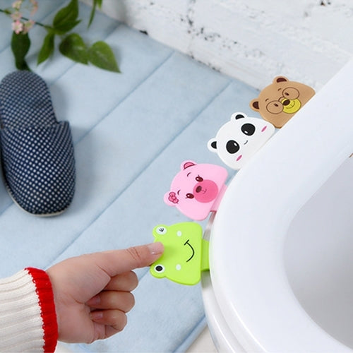 10 PCS Cute Cartoon Portable Convenient Toilet Lid Device Mention Toilet Set, Random Style Delivery by bashfashion