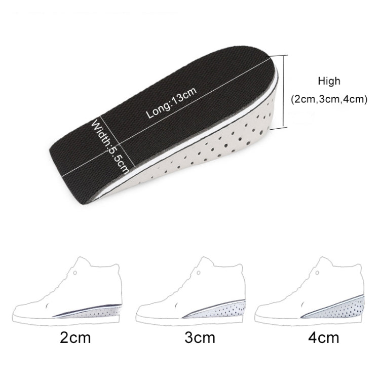 Heighten Heel Insert Shoes Pad Cushion Arch Height Increase Half Insole, Height: 4cm by bashfashion