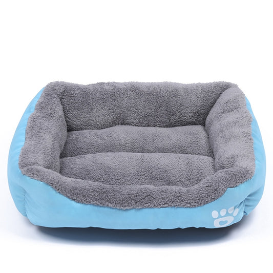 Candy Color Four Seasons Genuine Warm Pet Dog Kennel Mat Teddy Dog Mat, Size: XL, 80×60×16cm (Blue) by bashfashion