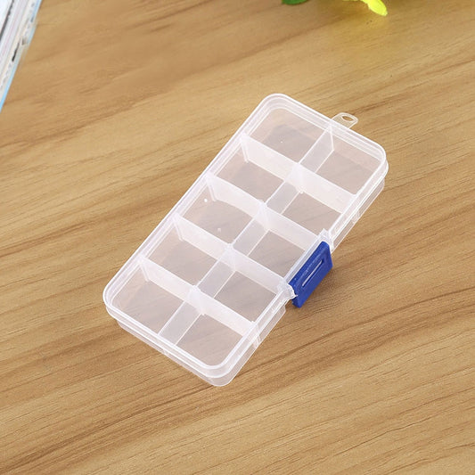 10 PCS Removable Grid Plastic Box Organizer for Jewelry Earring Fishing Hook Small Accessories, Size: Small, 10 Slots by bashfashion