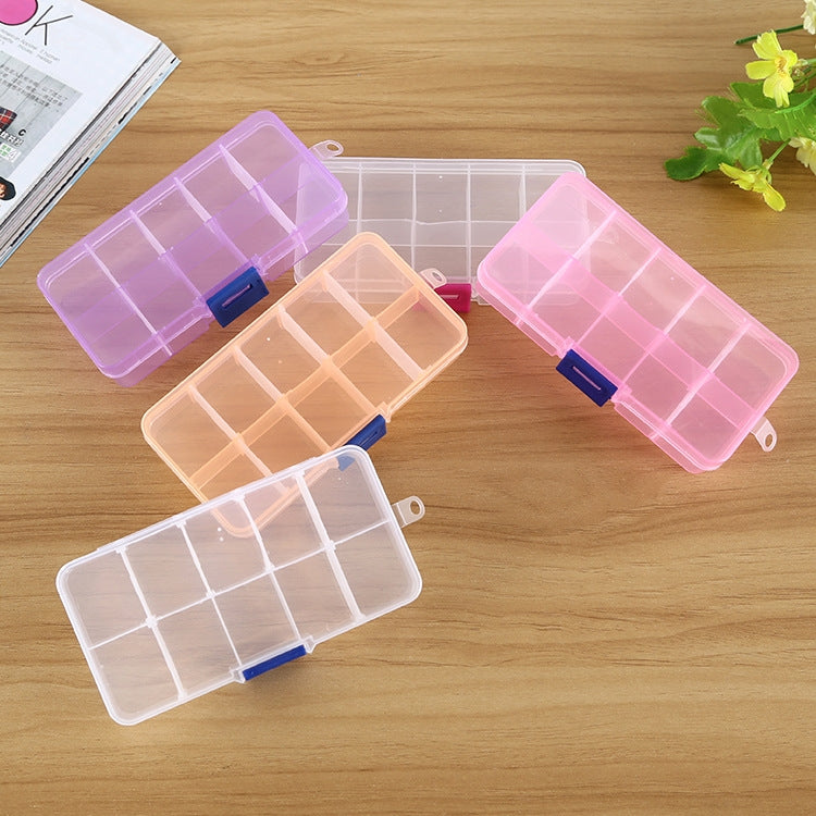 10 PCS Removable Grid Plastic Box Organizer for Jewelry Earring Fishing Hook Small Accessories, Size: Small, 10 Slots by bashfashion