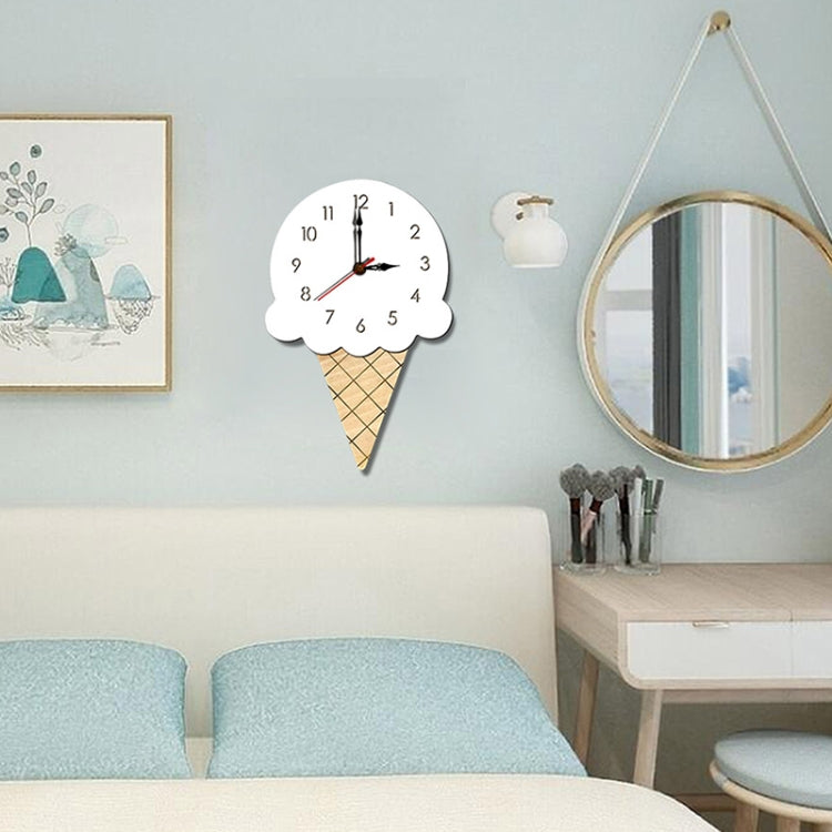 Ice Cream Styling Decorative Wall Clock (White) by bashfashion