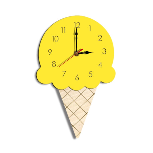 Ice Cream Styling Decorative Wall Clock (Yellow) by bashfashion