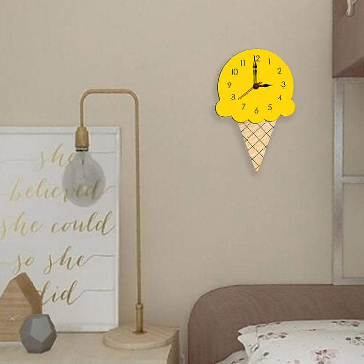 Ice Cream Styling Decorative Wall Clock (Yellow) by bashfashion