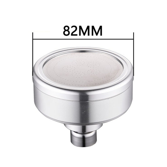 Removable and Washable Space Aluminum Plated Round Pressurized Top Spray Shower Head, Size: 82mm(Silver) by bashfashion