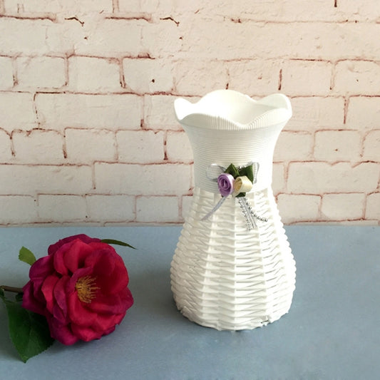 Plastic Flower Pots Medium Size Flower Pots Fashion Balcony Garden Plant Planter Home Decoration, Ribbon Random Color Delivery by bashfashion