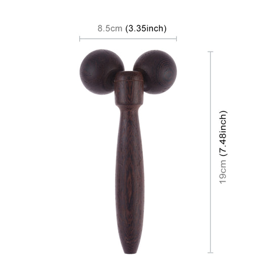 Wenge Solid Wood Manual Roller Massager (Black) by bashfashion