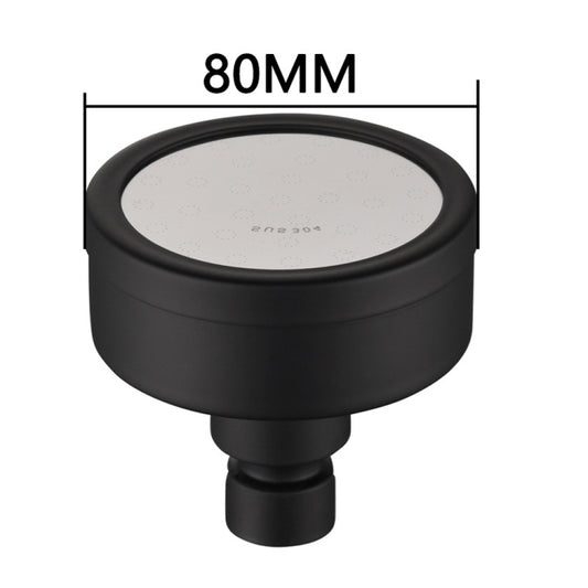 Removable and Washable 304 Stainless Steel Round Pressurized Top Spray Shower Head, Size: 80mm(Black) by bashfashion
