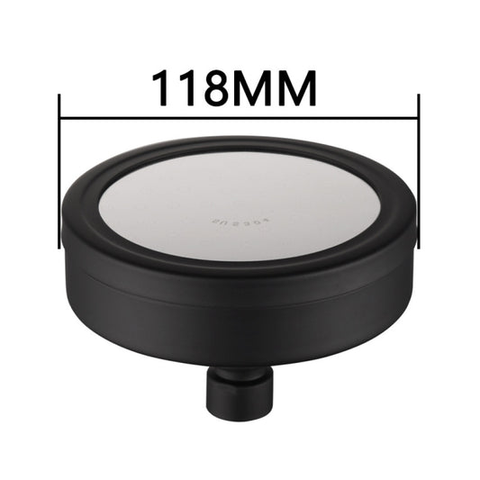 Removable and Washable 304 Stainless Steel Round Pressurized Top Spray Shower Head, Size: 118mm(Black) by bashfashion