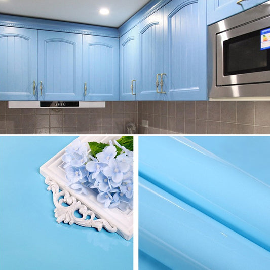 Pearlescent Creative PVC Brick Decoration Furniture Wallpaper Stickers Bedroom Living Room Wall Waterproof Wallpaper Roll, Size: 60x500cm(Blue) by bashfashion