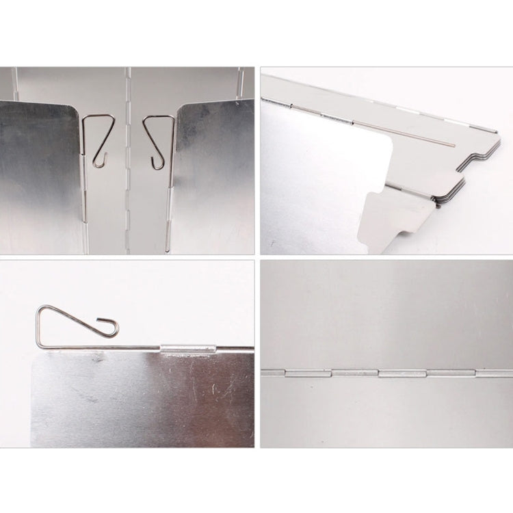 10 PCS Camping Outdoor Picnic Portable Stove Folding Screen Aluminum Windshield by bashfashion