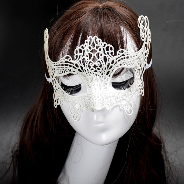 Halloween Masquerade Party Dance Sexy Lady Lace Fox Mask(Black) by bashfashion
