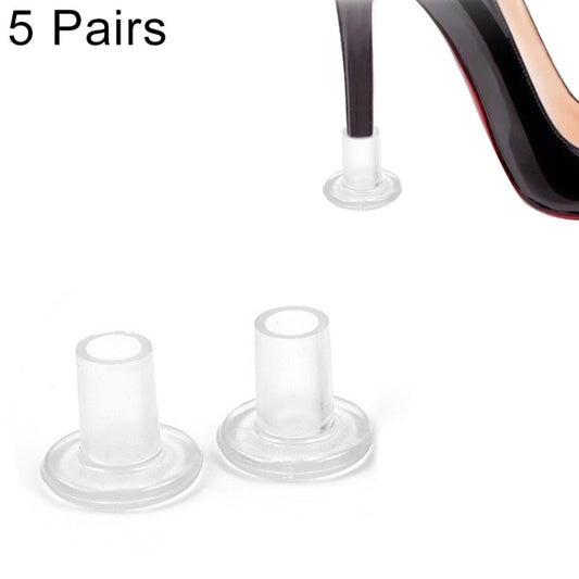 5 Pairs Non-slip Wear-resistant Increase Shoes High Stiletto Heel Protector Caps, Random Color Delivery by bashfashion