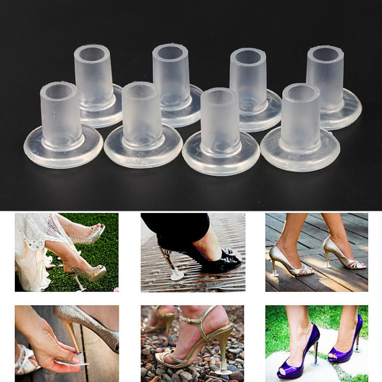 5 Pairs Non-slip Wear-resistant Increase Shoes High Stiletto Heel Protector Caps, Random Color Delivery by bashfashion