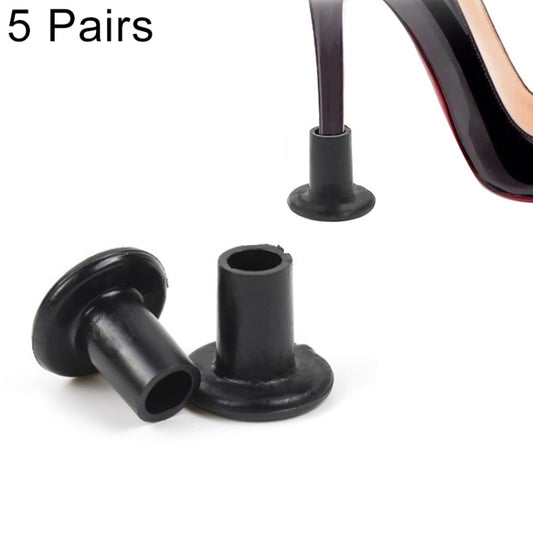 5 Pairs Non-slip Wear-resistant Increase Shoes High Stiletto Heel Protector Caps, Random Color Delivery by bashfashion