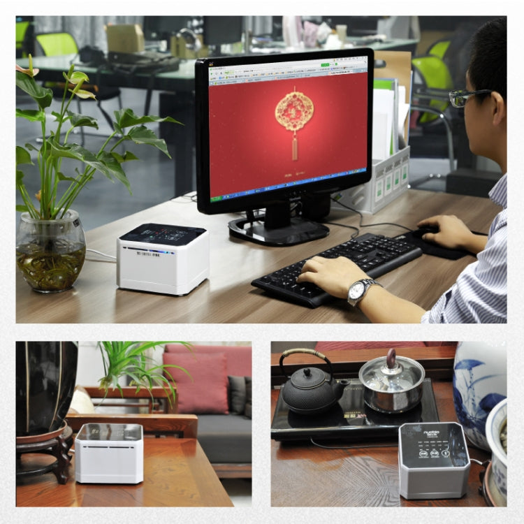 Nobico J008 Air Purifier Home Desktop Negative Ion Mini Purifier(Brown) by nobico