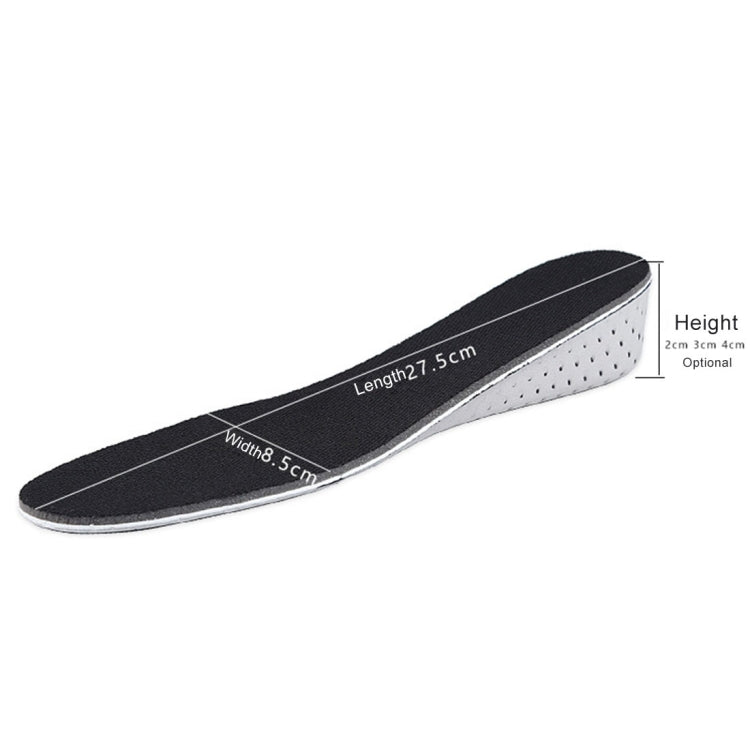 1 Pair EVA Breathable Insert Shoes Height Increase Insoles, Height: 3cm by bashfashion