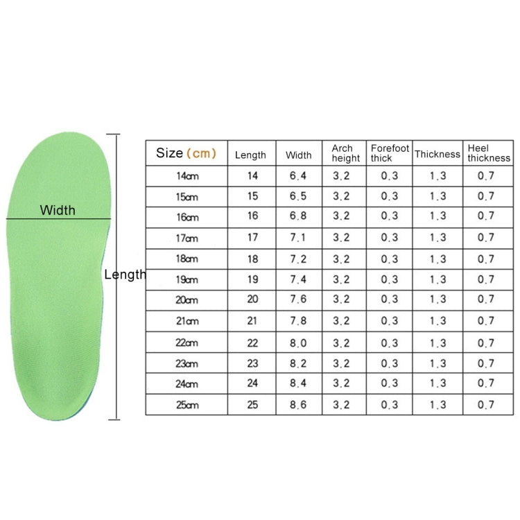 Children PU XO Leg Corrective Insole, Size: 19cm by bashfashion