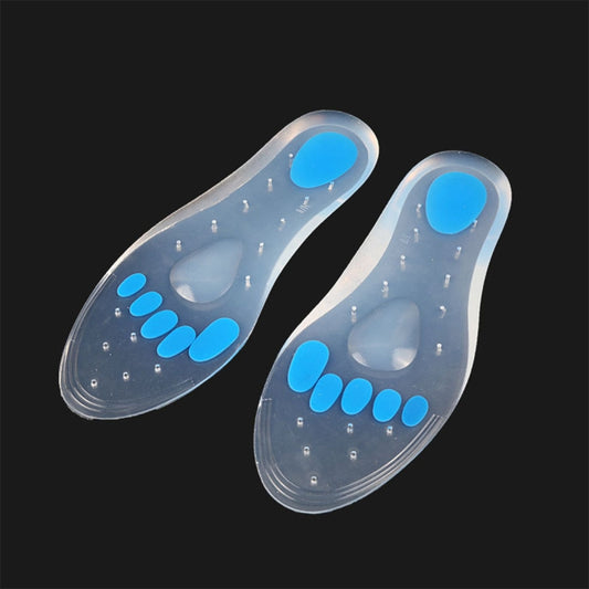 1 Pair Transparent Cushioning Silica Gel Insoles Size: 42-43yards by bashfashion