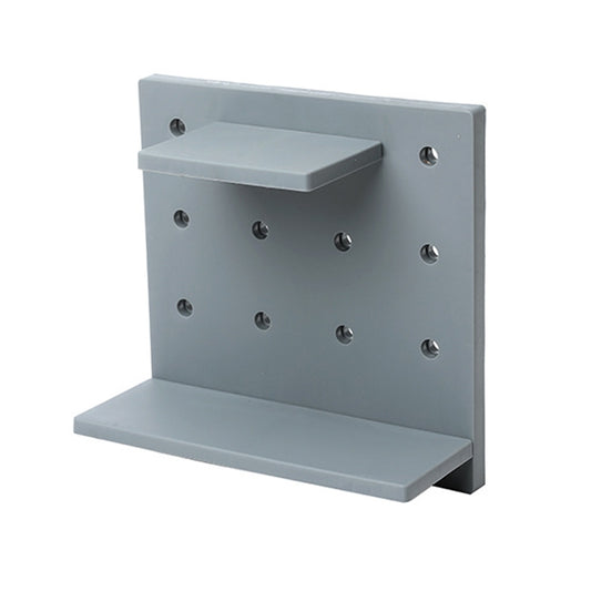 Plastic Board Living Room Bathroom Kitchen Wall Decoration Storage Shelf(Grey) by bashfashion
