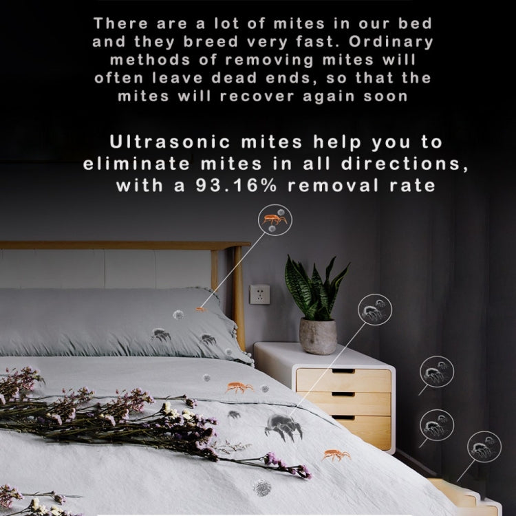 Household Wireless Ultrasonic Deodorizer Vacuum Cleaner Dust Mite Controller(Black) by bashfashion