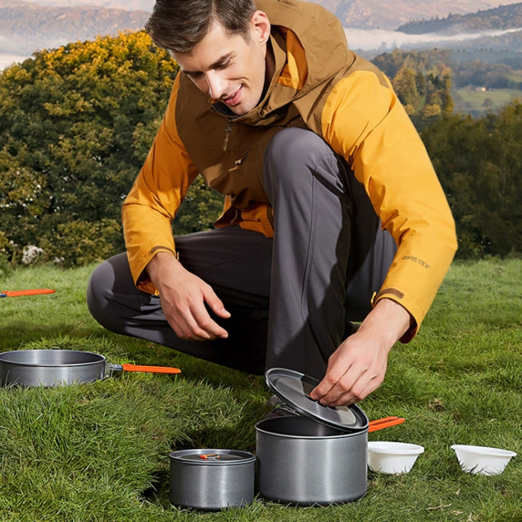 Hewolf 1692 Outdoor Camping Tableware Pots Cookwear Set for 2-3 Person by bashfashion