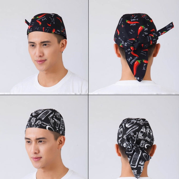 Simple Style Unisex Chef Waiter Work Cap Pirate Hat Turban Cap by bashfashion