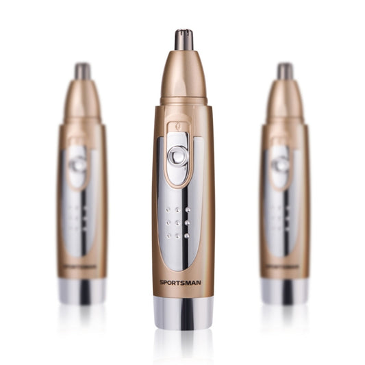 SPORTSMAN Water Proof Battery Power Supply Male Nose Ear Hair Bullet Shaped Trimmer(Gold) by SPORTSMAN