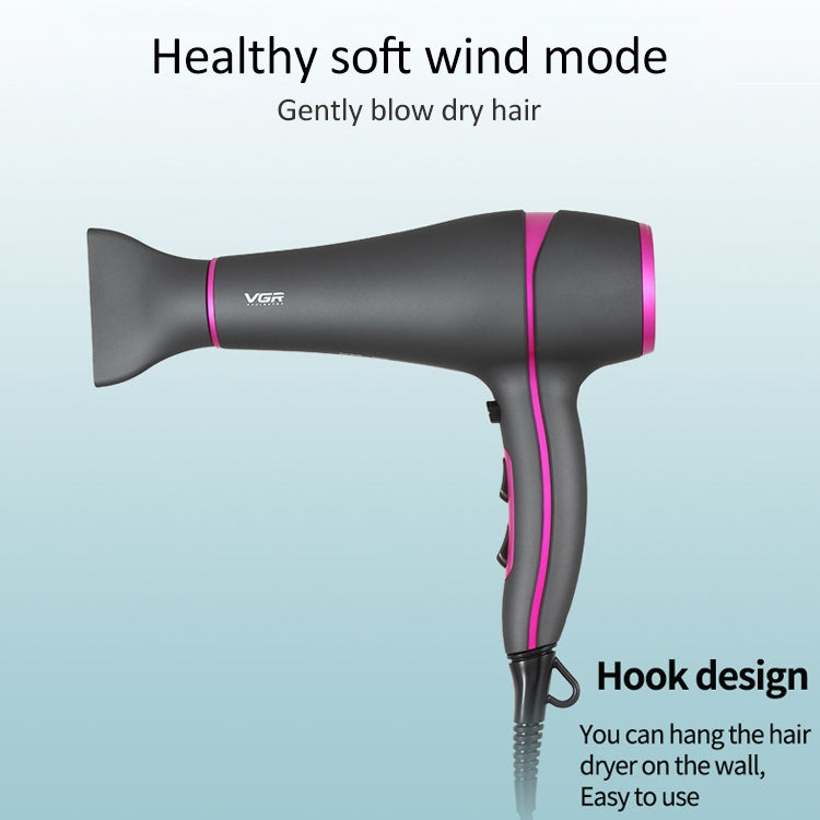 VGR V-402 2200W Household Negative Ion Hair Dryers with 6 Gear Adjustment, Plug Type: EU Plug by VGR