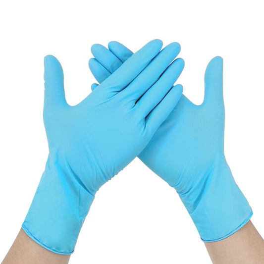 100 PCS Blue Disposable Butyronitrile Gloves Housework Supplies, Size: M, Suitable for Palm Width: 8cm-9cm by bashfashion