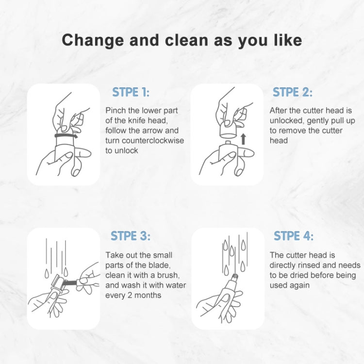 Original Xiaomi Youpin ShowSee DC 1.5V 2W Portable Waterproof Safe Electric Nose Hair Trimmer Shave Blade by Xiaomi