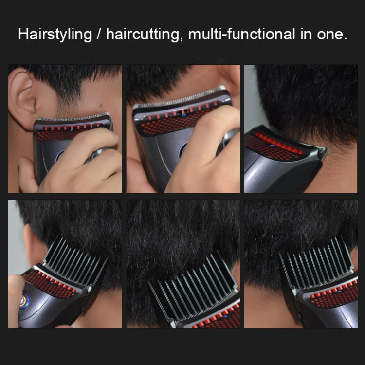 HJ-2019 Men Electric Shaver Fader Self-help Hair Clipper with Cloth + Sponge + Spare Cutter Head, Standard Version, CN Plug by bashfashion