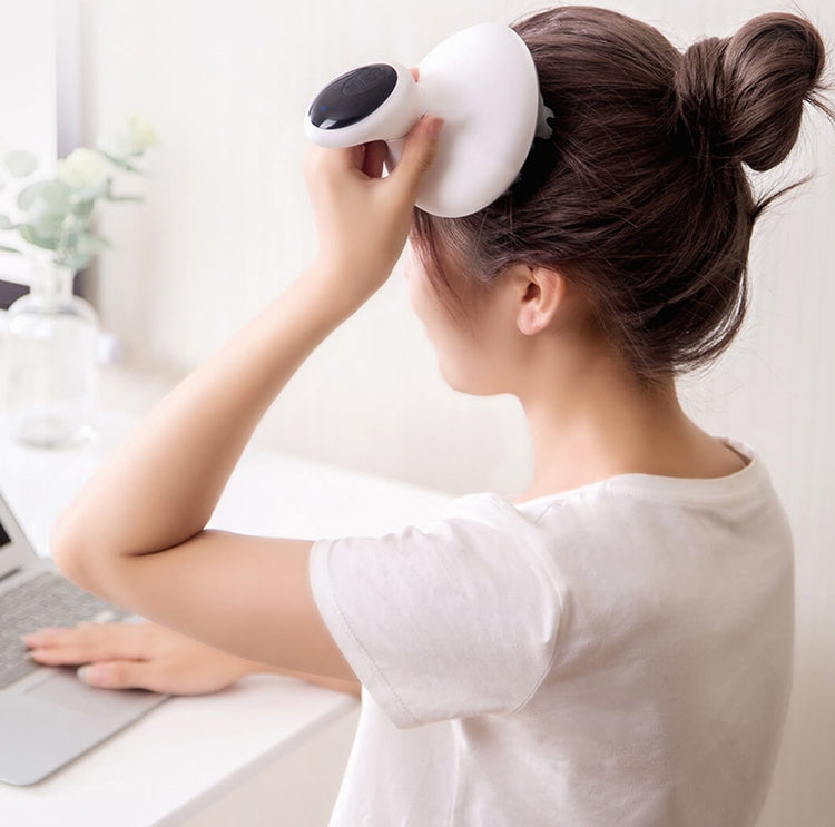 3D Intelligent Electric Head Massager Scalp Massager (White) by bashfashion