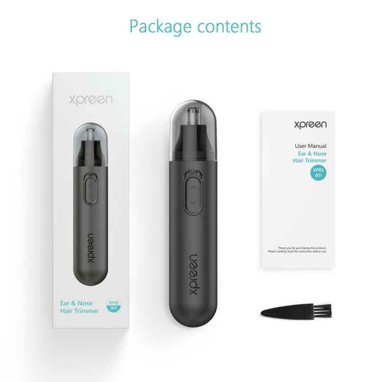 XPREEN XPRE001 High-speed Rotating Electric Nose Hair Trimmer Ear Trimmer Rotation Blade for Men and Women(Black) by Xpreen