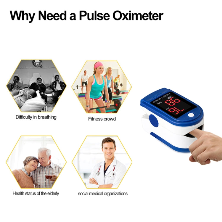 Precision Finger Pulse Oximeter Blood Oxygen Monitor(Blue) by bashfashion