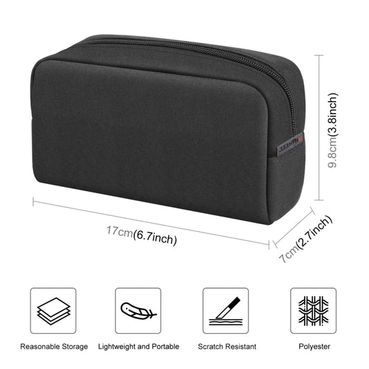 HAWEEL Electronic Organizer Storage Bag for Charger, Power Bank, Cables, Mouse, Earphones, Size: S(Black) by HAWEEL