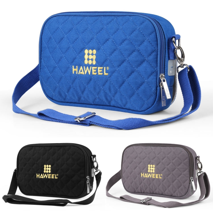 HAWEEL Messenger Shoulder Small Bag Digital Tablet Phone Warmer Storage Bag with Hand Warmer(Black) by HAWEEL