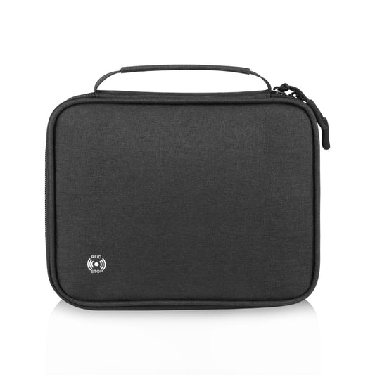 HAWEEL Passport Wallet Document Organizer Credit Cards Case Bag with Handle (Black) by HAWEEL